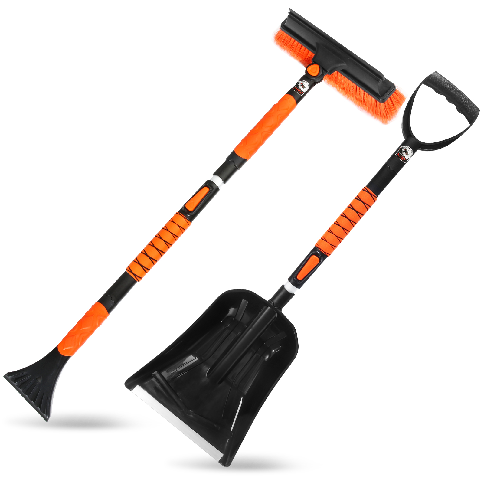 3-in-1 Snow Shovel w/Ice Scraper & Snow Brush Portable Snow Shovel Kit Outdoor 