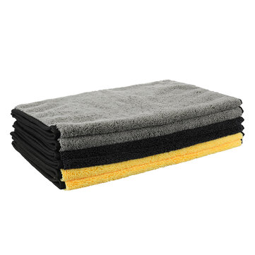 12 Pack 16 x 16'' Microfiber Cleaning Cloths with grey & black & yellow